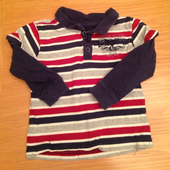 Greendog 24mo navy pants w/ tan belt and orange/blue long sleeve T. Plus bonus - Picture 6 of 9